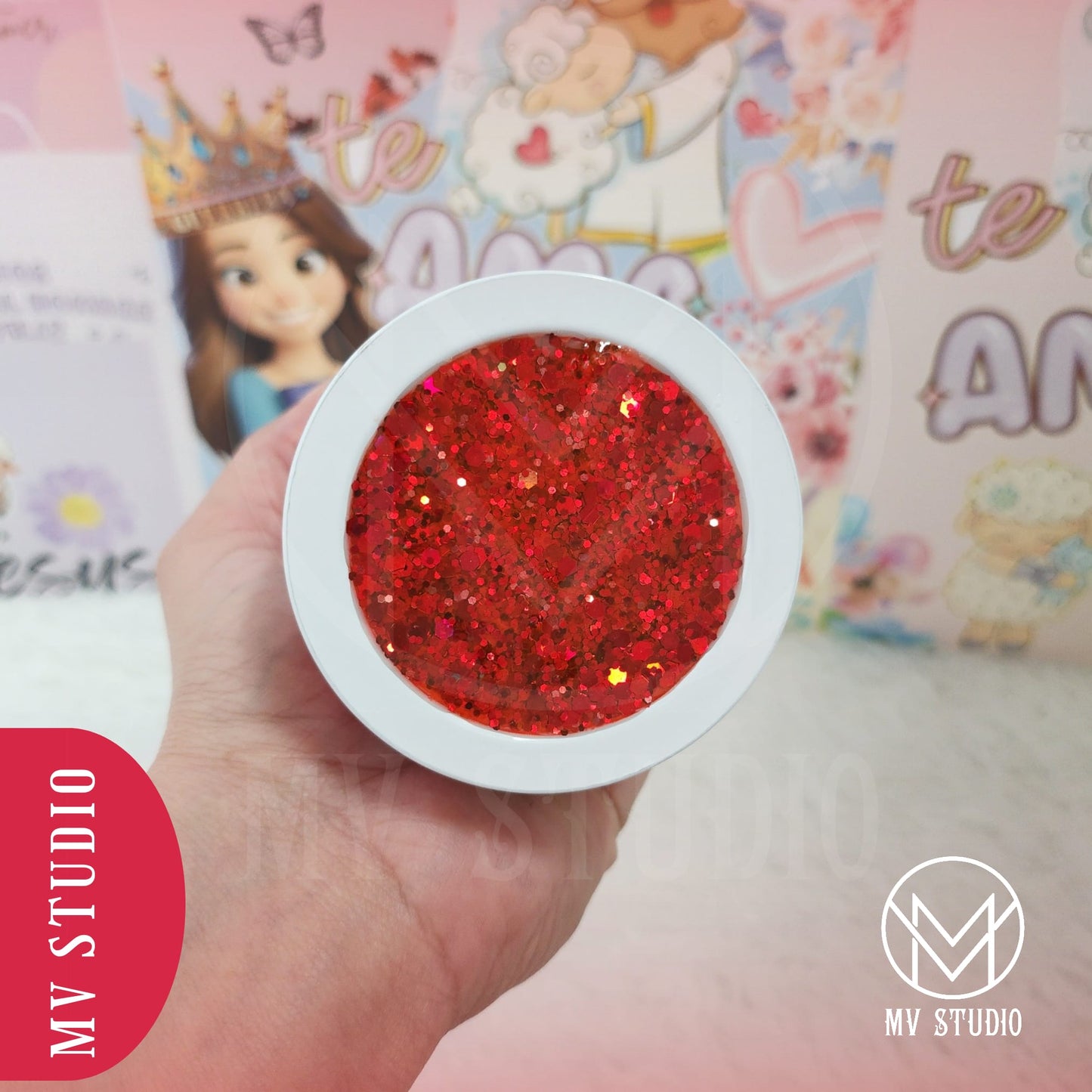 Strawberry Shortcake Tumbler with decorated Lid